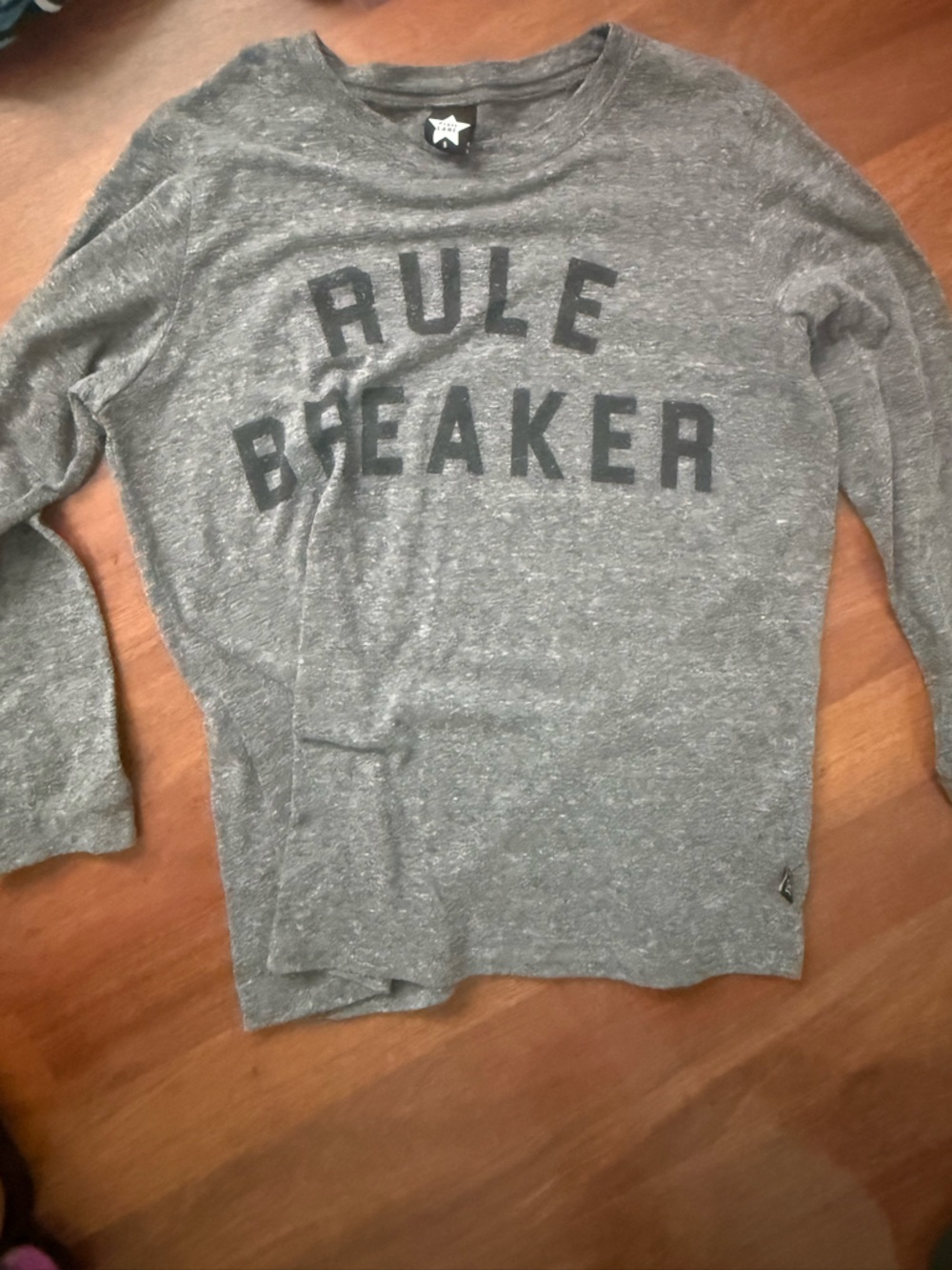 Pixielane Kids 'Rule Breaker' Grey Long Sleeve Tee